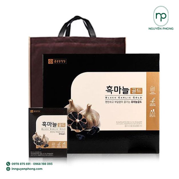 mẫu hộp đựng tỏi đen màu nâu